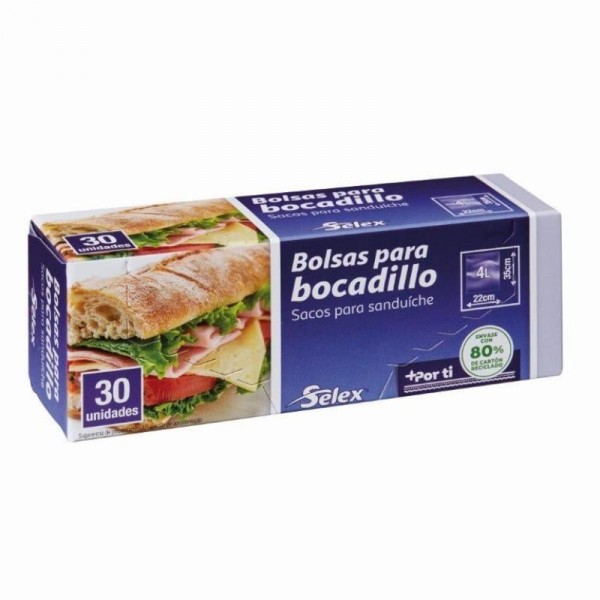 BOLSA SELEX BOCADILLO 30 UNDS