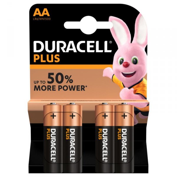 PILA DURACELL PLUS LR6 PACK 4 UNDS.