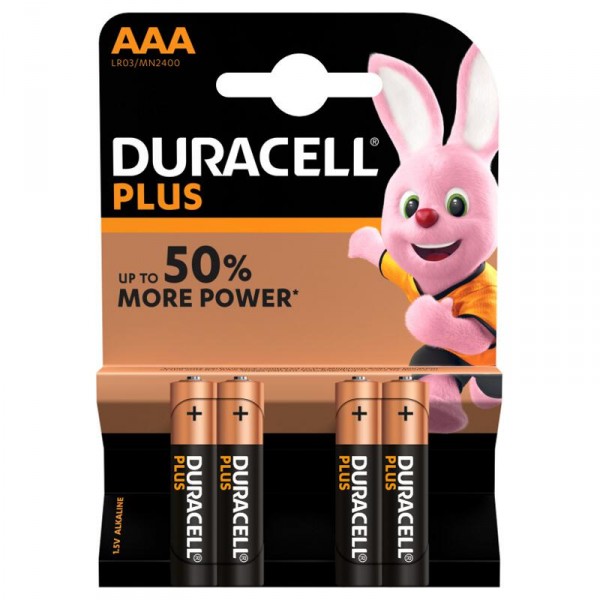 PILA DURACELL PLUS LR03 PACK 4 UNDS