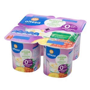 YOGUR ALTEZA 0% CON TROZOS PIÑA PACK 4 X 125 GRS