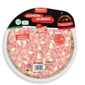 PIZZA RIKISSIMO JAMON Y QUESO REFRIGERADA 405,GRS