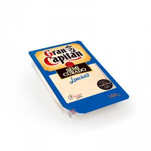 QUESO SEMICURADO GRAN CAPITAN LONCHAS 160 GRS