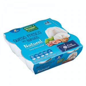 QUESO ALTEZA FRESCO TIPO BURGOS NATURAL PACK 4 UN.X 62,5 GRS