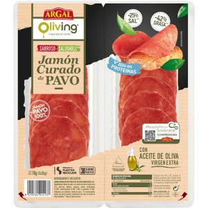 JAMON CURADO DE PAVO ARGAL LONCHAS 70 GRS