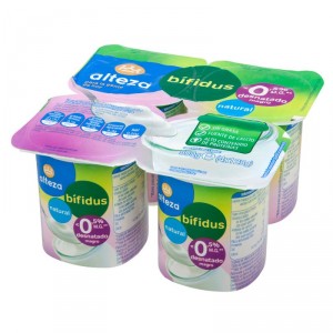 YOGUR ALTEZA BIFIDUS DESNATADO NATURAL PACK 4 X 125 GRS