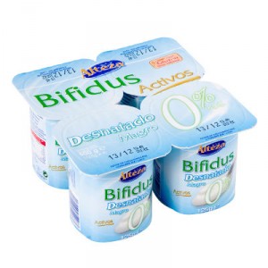 YOGUR ALTEZA BIFIDUS DESNATADO NATURAL PACK 4 X 125 GRS