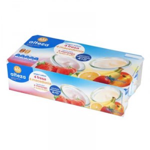 YOGUR ALTEZA SABOR FRESA-MACEDONIA PACK 8 X 125 GRS