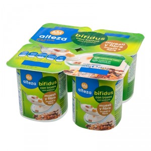 YOGUR ALTEZA BIFIDUS CON MUESLI FIBRAS PACK 4 X 125 GRS