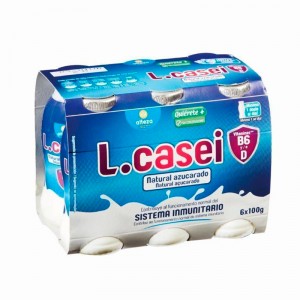 YOGUR ALTEZA L-CASEI NATURAL AZUCARADO PACK 6 X 100 GR.