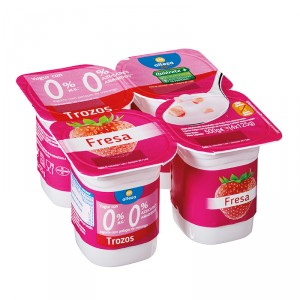 YOGUR ALTEZA 0% CON TROZOS FRESA PACK 4 UND X 125 GRS