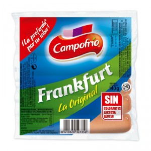 SALCHICHAS CAMPOFRIO FRANKFURT 6 PIEZAS 140 GRS