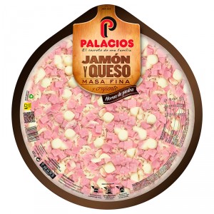 PIZZA MASA FINA PALACIOS JAMON Y QUESO 405 GRS