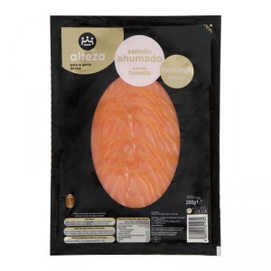 SALMON AHUMADO NORUEGO ALTEZA" 200 GRS.,UNIDAD"