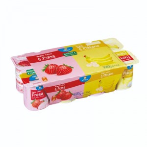 YOGUR ALTEZA SABOR FRESA-PLATANO PACK 8 UNDS X 125 GRS