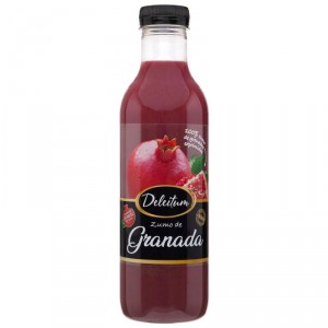 ZUMO DELEITUM REFRIGERADO GRANADA 100% EXPRIMIDO PET 750 ML.