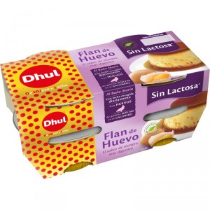 FLAN DHUL HUEVO SIN LACTOSA PACK 4 UNDS.X 110 GRS.