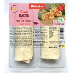 FLAUTA RIKISSSIMO BACON Y 2 QUESOS 275 GRS.   AA