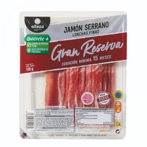 JAMON ALTEZA SERRANO GRAN RESERVA CURACION MIN.15MESES 110GR