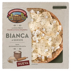 PIZZA TARRADELLAS BIANCA 4 QUESOS LENTA FERMENTACION 400GRS.