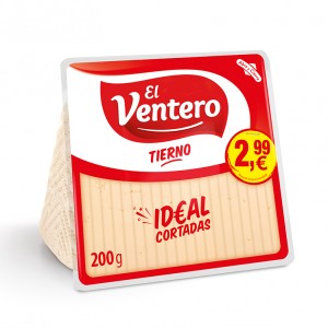 QUESO EL VENTERO TIERNO CORTADITAS 200 GRS.