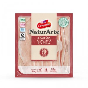 JAMON COC.NATURARTE EXTRA 90% CARNE CAMPOFRIO LONCHAS 90 GR.