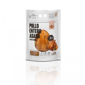 POLLO DE GRANJA CHEF IDEAS ENTERO ASADO EN SU JUGO 900 GR.