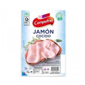 JAMON COCIDO CAMPOFRIO LONCHAS 75 GRS