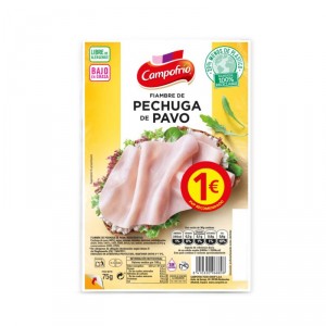 PECHUGA PAVO CAMPOFRIO LONCHAS 75 GRS.