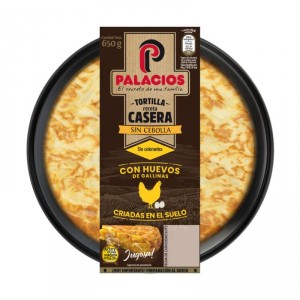 TORTILLA PALACIOS CASERA SIN CEBOLLA 650 GRS.