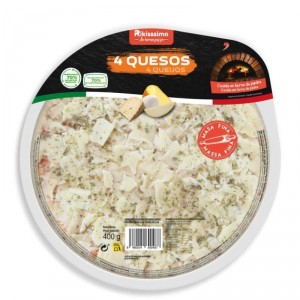 PIZZA RIKISSIMO 4 QUESOS REFRIGERADA 400,GRS