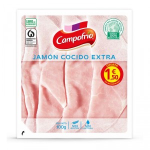 JAMON COCIDO EXTRA CAMPOFRIO LONCHAS 100 GRS
