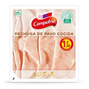 PECHUGA DE PAVO CAMPOFRIO LONCHAS 100 GRS