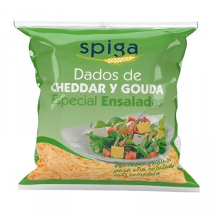 DADOS QUESO CHEDDAR Y GOUDA SPIGA 150 GRS.