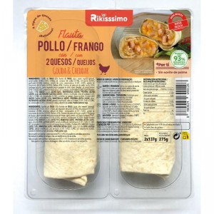 FLAUTA RIKISSSIMO POLLO Y 2 QUESOS 275 GRS.