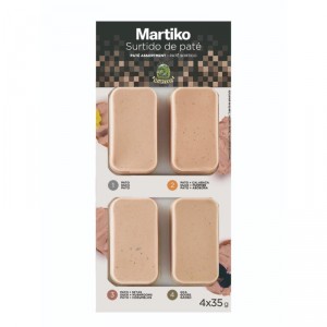 SURTIDO PATES PATO-CALABAZA-SETAS-OCA MARTIKO 4X35 GRS.