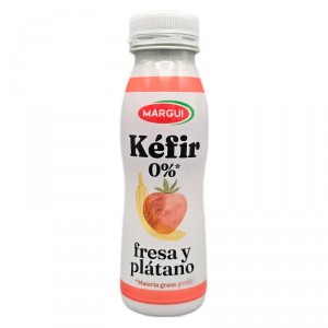 KEFIR MARGUI LIQUIDO FRESA PLATANO 0% 250 GRS.