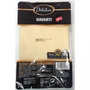 QUESO DELEITUM HAVARTI LONCHAS IGP DINAMARCA 200 GRS.