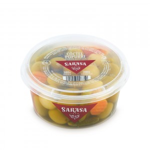 POPURRI SARASA SABOR ANCHOA TARRINA 380 GR, 200 GR. P.E.