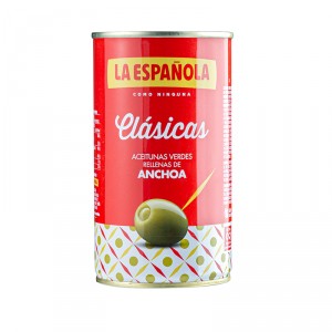 ACEITUNA LA ESPAÑOLA RELLENAS DE ANCHOA 350 GRS 150 GRS P.E.