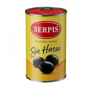 ACEITUNA SERPIS NEGRA SIN HUESO 300 GRS 130 GRS P.E.