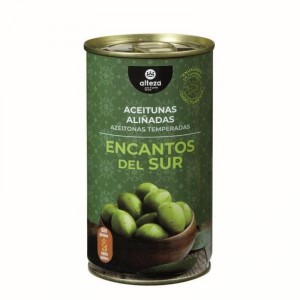 ACEITUNA ALTEZA ALIÑADA ENCANTOS DEL SUR 350GR.,185GR. P.E.