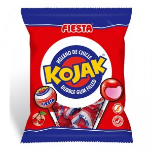 KOJAK FIESTA CEREZA CON CHICLE BOLSA 7 UNDS 100 GRS