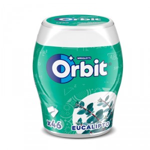 CHICLE ORBIT EUCALIPTO BOX 46 GRAGEAS 64 GRS.