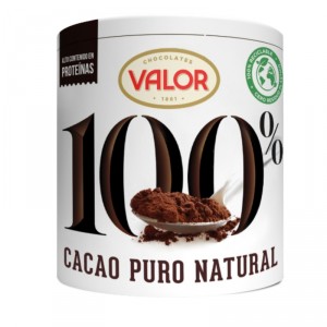 CACAO VALOR PURO NATURAL 100% 250 GRS