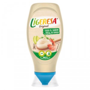 SALSA FINA LIGERESA BOCABAJO 430 ML.