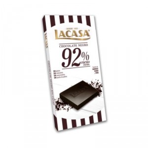 CHOCOLATE LACASA TABLETA 92 % CACAO 100 GRS.