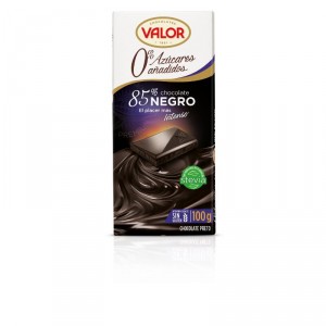 CHOCOLATE VALOR 85% NEGRO 0% AZUCARES AÑADIDOS 100 GRS