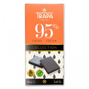 CHOCOLATE TRAPA 95% CACAO 80 GR.