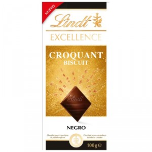 CHOCOLATE LINDT EXCELLENCE CROQUANT GALLETA 100 GRS.