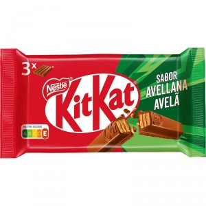 CHOCOLATINA KIT KAT AVELLANA PACK 3 UNDS X 41,50 GRS